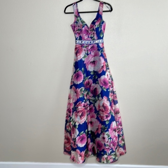 Trixxi Floral Maxi Prom Dress - Picture 1 of 8